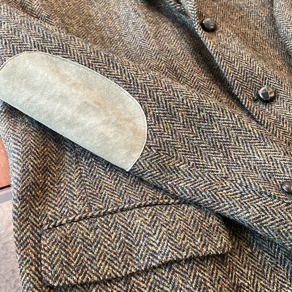 Harris Tweed Suits & Blazers Harris Tweed Hunter Green Herringbone